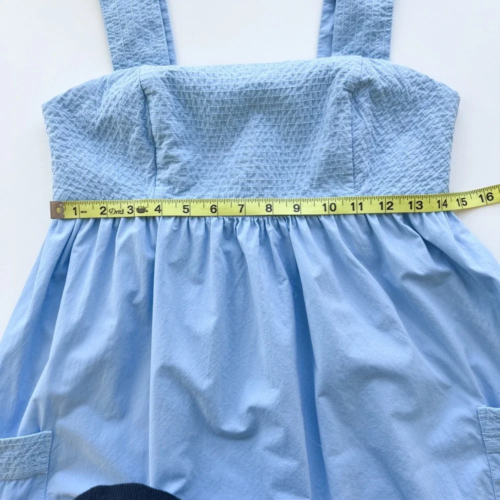 Madewell Cutout Back‎ Midi Dress Womens 0 Tropical Sky Blue
